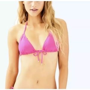 Lilly Pulitzer Tropic String Bikini Top Raz Berry